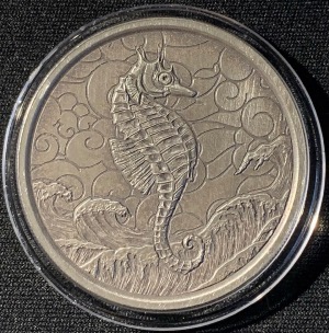 1 Oz 2020 Samoa 2 Tala Seahorse Argent 999 Neuve sous capsule