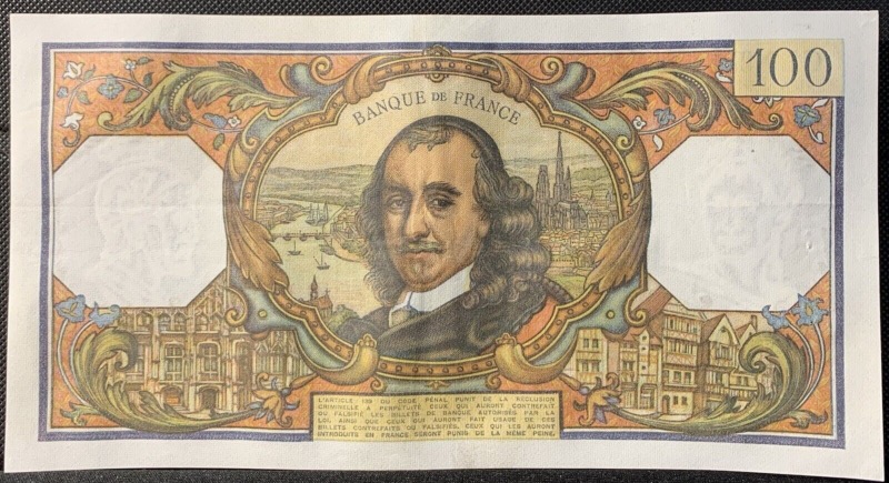 100 Francs Corneille 2-6-1966 X.169