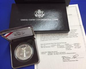 États-Unis Coffret 1 dollar Proof Bicentenaire du congrès 1989 argent