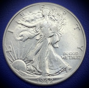 Half Dollar 1942 Walking Liberty, Argent, Etats-Unis