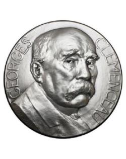 Médaille, Georges Clemenceau, Bronze argenté