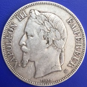 5 francs Napoléon III 1869 BB