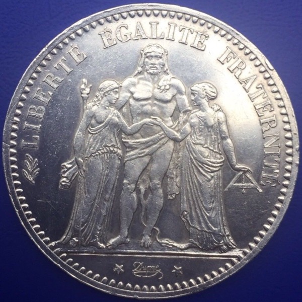Monnaie Argent, 5 Francs Hercule 1874 A Paris