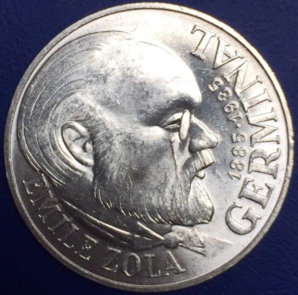 Piece 100 francs Emile Zola 1985