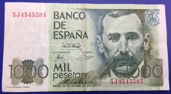 Billet 1000 Pesetas 1979 Espagne