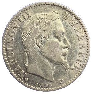 10 Francs or Napoléon III Tête Laurée 1867BB