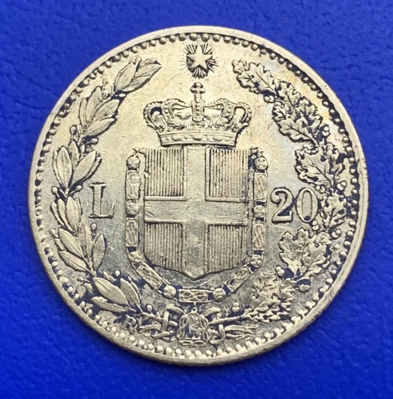 Monnaie Or 20 Lire Italie Umberto 1882