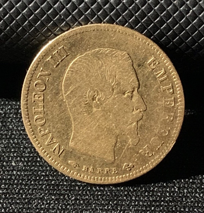 10 Francs or Napoleon III Tête Nue 1856A