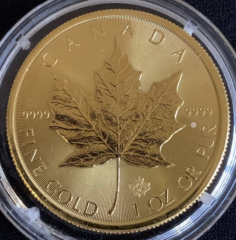 1 oz Maple Leaf 2021 Or 50 dollars Canada