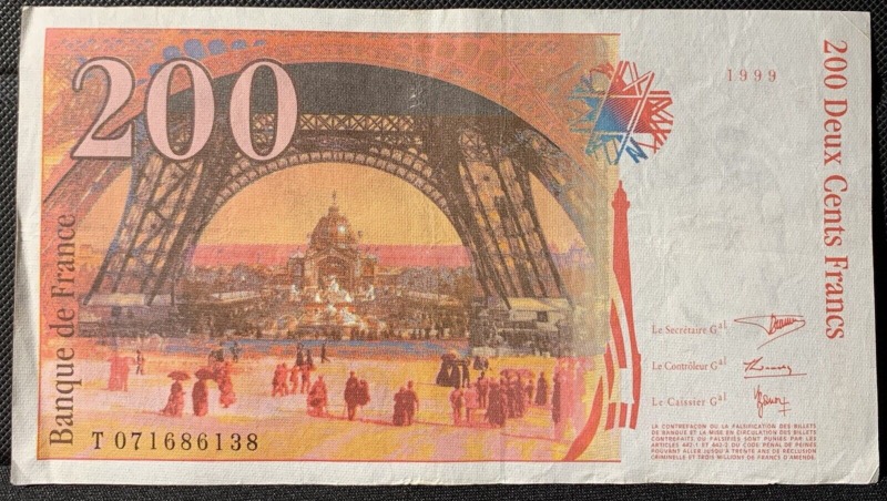 200 Francs Gustave Eiffel 1999