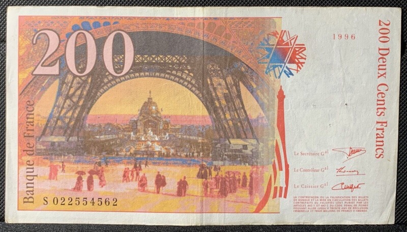 200 Francs Gustave Eiffel 1996