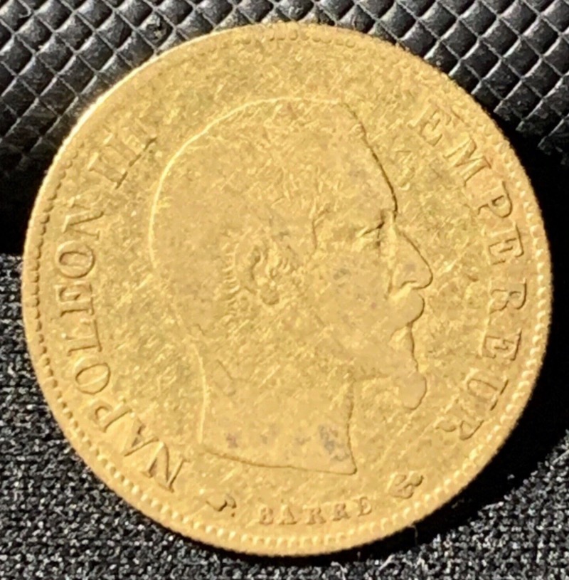 10 Francs or 1859 A Napoléon III Tête nue