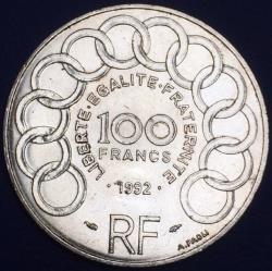 Monnaie, 100 francs argent, Jean Monnet, 1992