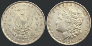 Etats-Unis, One Dollar Morgan, 1885, Philadelphie argent