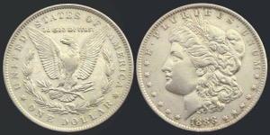 Etats-Unis, One Dollar Morgan, 1888, Philadelphie argent