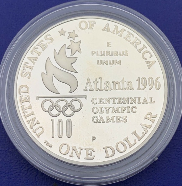 Monnaie Argent, 1 Dollar, Olympiades Atlanta 1996, Tennis