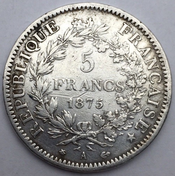 5 Francs Hercule 1875 A