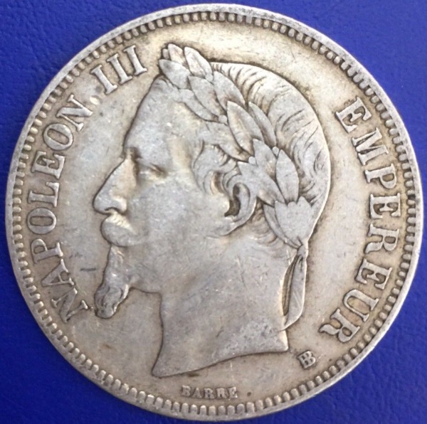 5 francs Napoléon III 1870 BB