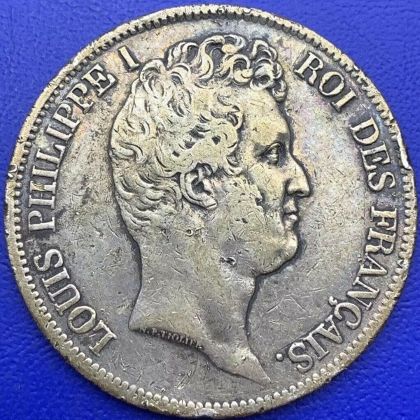 Pièce argent, France, Louis Philippe I, 5 francs, 1831 B