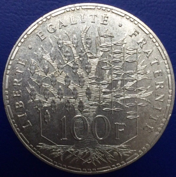 Piece 100 francs Pantheon 1988