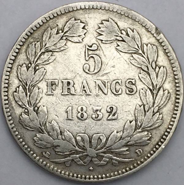 5 francs Louis Philippe Ier 1832 D