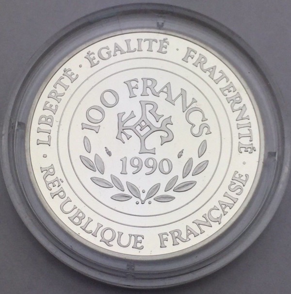 100 Francs 15 Écus Charlemagne 1990 BU