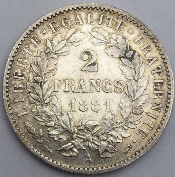 Ceres 2 Francs 1881 A 