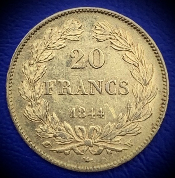 20 Francs or Louis Philippe Ier 1844 W