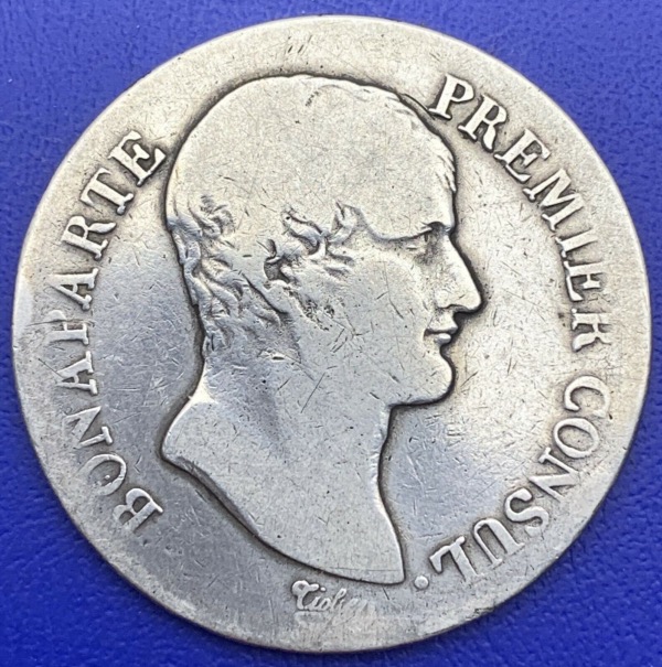 5 Francs Napoléon An 12 A, Premier Consul, Argent