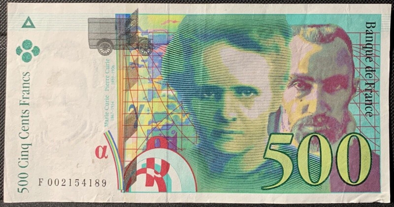 500 Francs Pierre et Marie Curie 1994