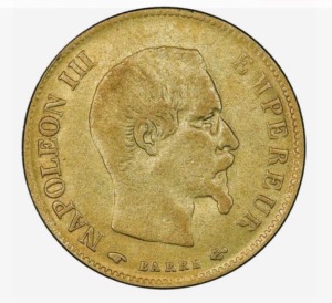 10 francs Napoleon III tête nue or TTB
