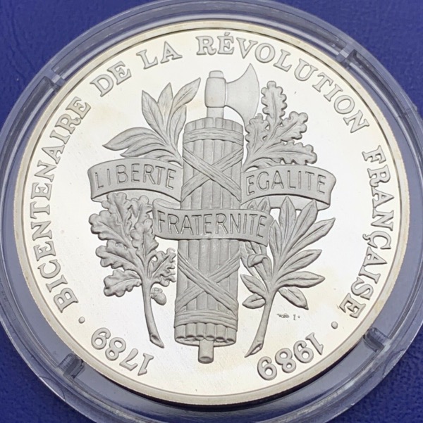 Médaille Argent Bicentenaire de la Révolution - Hercule rompant ses chaînes