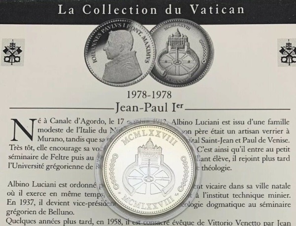 Médaille Jean Paul Ier, Collection du Vatican