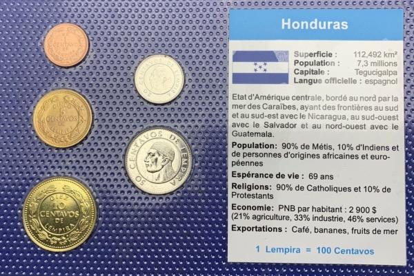Honduras Série de pièces UNC