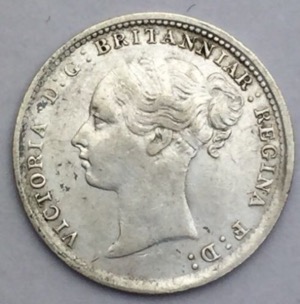 Royaume-Uni, 3 pence, Victoria, 1886