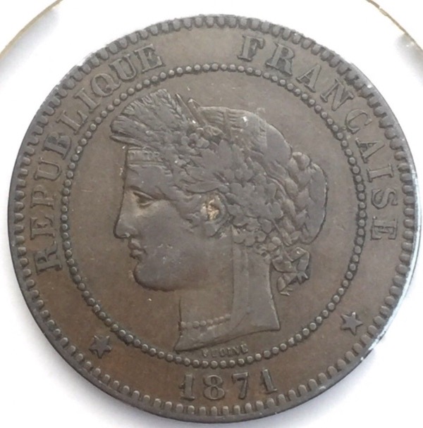 Ceres 10 centimes 1871 A bronze
