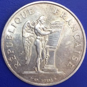 France - Monnaie, 100 francs argent,  Droits de L'homme 1989