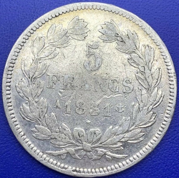Pièce argent, France, Louis Philippe I, 5 francs, 1831 A