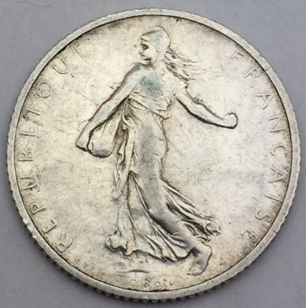 Monnaie argent, Semeuse, 1 Franc, 1906