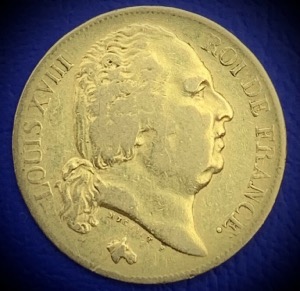 20 Francs or Louis XVIII Buste Nu 1819 A