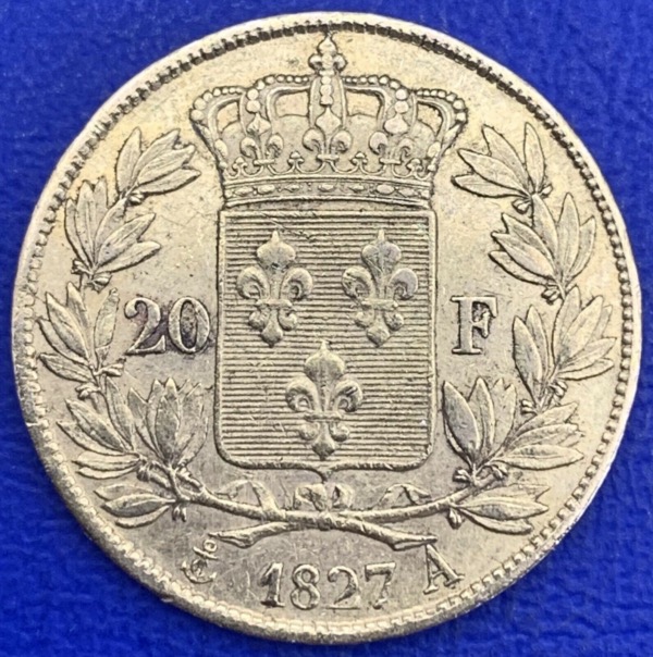 20 Francs or Charles X 1827 A