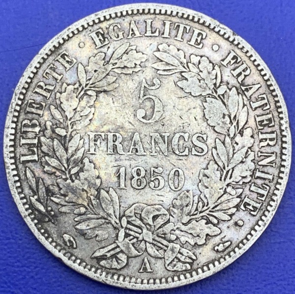 5 francs Cérès 1850 A argent
