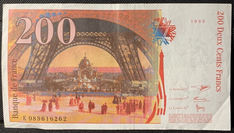 200 Francs Gustave Eiffel 1999