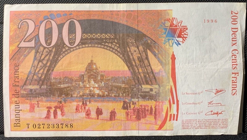 200 Francs Gustave Eiffel 1996