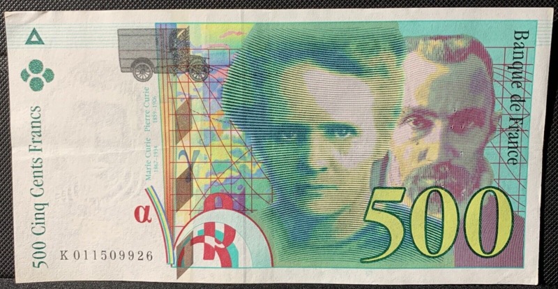 500 Francs Pierre et Marie Curie 1994
