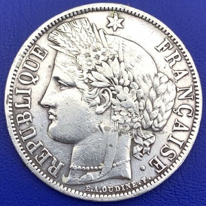 5 francs Cérès 1870 A argent