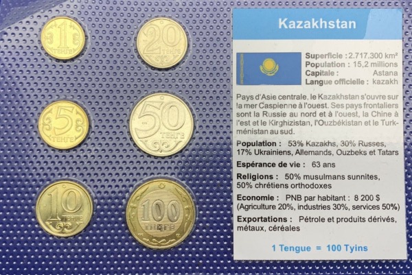 Kazakhstan Série de pièces UNC
