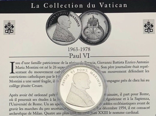 Médaille Paul VI, Collection du Vatican