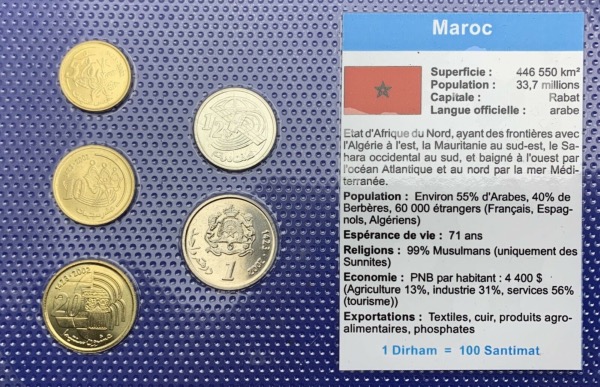 Maroc Série de pièces UNC