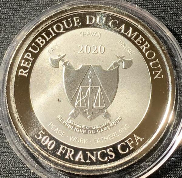 1 Oz Argent Mandrill 2020 Cameroun 500 Francs CFA